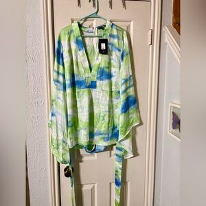 Vibrant Green and Blue Women's Fashion Nova Romper